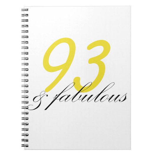 93 & Fabulous Notitieboek (Voorkant)