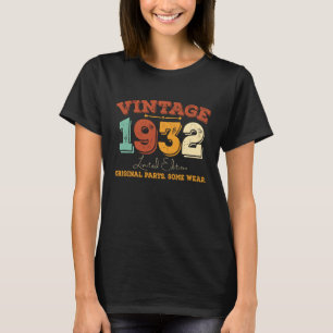 93 jaar oud 1932  90ste verjaardagscadeau t-shirt