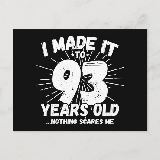 93 Jaar Oud Sarcastisch Meme Grappig 93e Verjaarda Briefkaart (Voorkant)