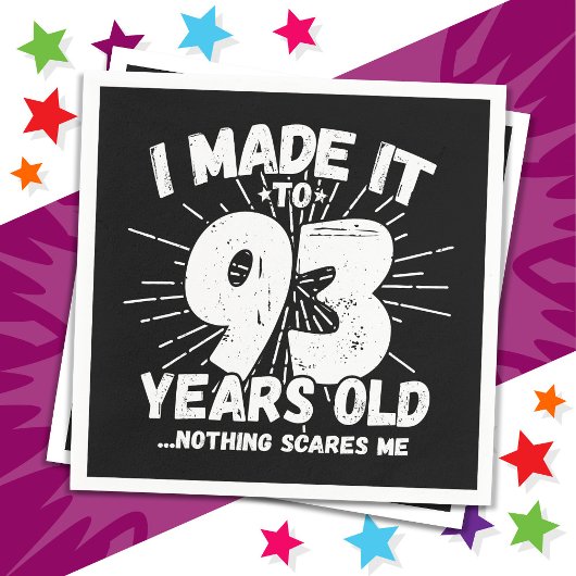 93 Jaar Oud Sarcastisch Meme Grappig 93e Verjaarda Servet