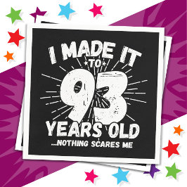 93 Jaar Oud Sarcastisch Meme Grappig 93e Verjaarda Servet