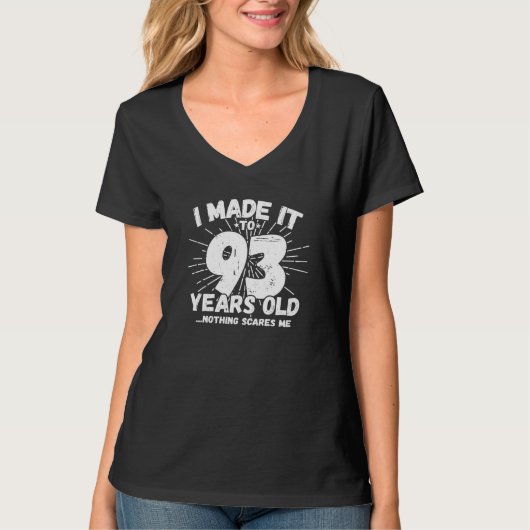 93 Jaar Oud Sarcastisch Meme Grappig 93e Verjaarda T-shirt (Voorkant)