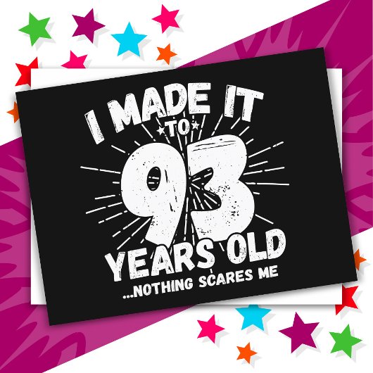 93-jarige sarcastische meme grappige 93e verjaarda briefkaart