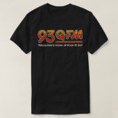 93 QFM Milwaukees Rock N Roll Defunct Radio Statio T-shirt (Design voorkant)