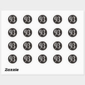 #93 Zwarte Cirkel Ronde Sticker (Vel)