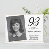 93e aangepaste foto wit en goud kaart (Staand voorkant)