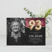 93e uitnodiging van de Birthday Party (Staand voorkant)