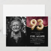 93e uitnodiging van de Birthday Party (Voorkant / Achterkant)