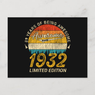 93e Verjaardag 1932 Geweldig Cadeau voor 93e Verja Briefkaart