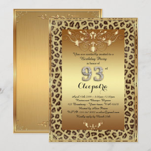 93e verjaardag, 93e verjaardag, Royal Cheetah gold Kaart