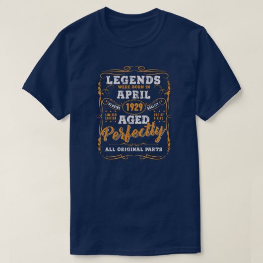  93e verjaardag april Gift 93 Oude Mannen T-shirt (Design voorkant)