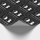 93e verjaardag - Art Deco Geïnspireerde look "93", Cadeaupapier (Hoek)