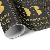 93e verjaardag ~ Art Deco Geïnspireerde look "93", Cadeaupapier (Rol Hoek)