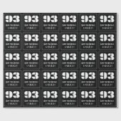 93e verjaardag: Art Deco Geïnspireerde look "93" & Cadeaupapier (Vlak)