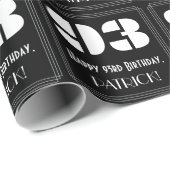 93e verjaardag: Art Deco Geïnspireerde look "93" & Cadeaupapier (Rol Hoek)