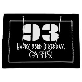 93e verjaardag ~ Art Deco Geïnspireerde look "93" Groot Cadeauzakje