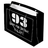 93e verjaardag ~ Art Deco Geïnspireerde look "93"  Groot Cadeauzakje (Achterkant Gekanteld)