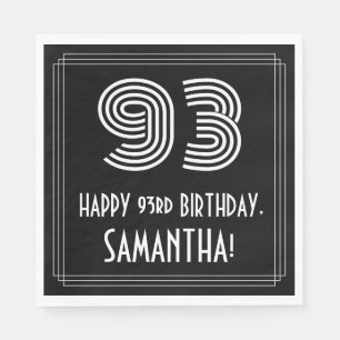 93e verjaardag: Art Deco Geïnspireerde look "93" + Servet