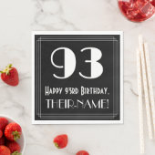 93e verjaardag ~ Art Deco Geïnspireerde look "93", Servet (Insitu)
