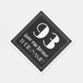 93e verjaardag ~ Art Deco Geïnspireerde look "93", Servet (Hoek)