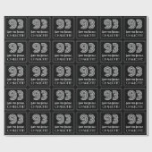 93e verjaardag: Art Deco geïnspireerde look "93" w Cadeaupapier (Vlak)