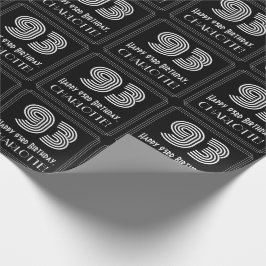 93e verjaardag: Art Deco geïnspireerde look "93" w Cadeaupapier