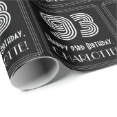 93e verjaardag: Art Deco geïnspireerde look "93" w Cadeaupapier (Rol Hoek)