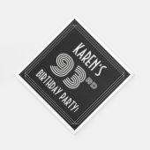 93e verjaardag: Art Deco Style + aangepaste naam Servet (Hoek)