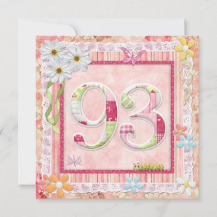 93e verjaardag feest scrapbooking stijl kaart