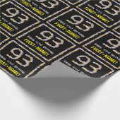 93e verjaardag: Floral Flowers Number, Custom Name Cadeaupapier (Hoek)