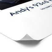 93e verjaardag foto aangepaste Sign In Party Board Poster (Hoek)