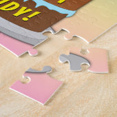 93e verjaardag: Fun Cake and Candles + Custom Name Legpuzzel (Zijkant)