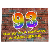 93e verjaardag: Fun, door graffiti geïnspireerde r Groot Cadeauzakje (Voorkant)