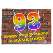 93e verjaardag: Fun, door graffiti geïnspireerde r Groot Cadeauzakje (Achterkant)