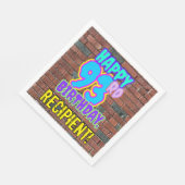 93e verjaardag ~ Fun, geïnspireerde Urban Graffiti Servet (Hoek)