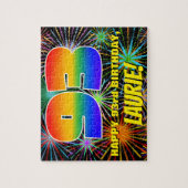 93e verjaardag: Fun, kleurrijk gevuurwerk Legpuzzel (Verticaal)