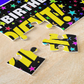 93e verjaardag — Fun, kleurrijk Star Field Pattern Legpuzzel (Zijkant)