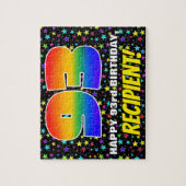 93e verjaardag — Fun, kleurrijk Star Field Pattern Legpuzzel (Verticaal)