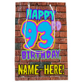 93e verjaardag: Fun, Urban Graffiti geïnspireerd K Medium Cadeauzakje (Voorkant)