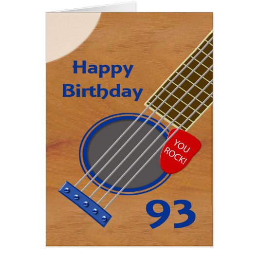 93e verjaardag gitaarspeler Birthday (Voorkant)