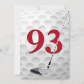 93e verjaardag golf thema feest kaart (Voorkant)