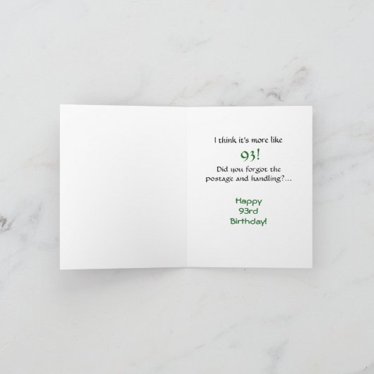 93e verjaardag kaart (Binnen)
