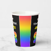 93e verjaardag: kleurrijke regenboog # 93, aangepa papieren bekers (Links)