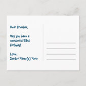 93e verjaardag – Leuke vuurwerkpatroon + Regenboog Briefkaart (Achterkant)