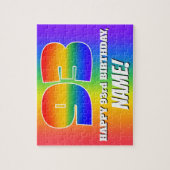 93e verjaardag - Meerkleurig regenboogpatroon "93" Legpuzzel (Verticaal)