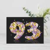 93e verjaardag, met bloembranen kaart (Staand voorkant)