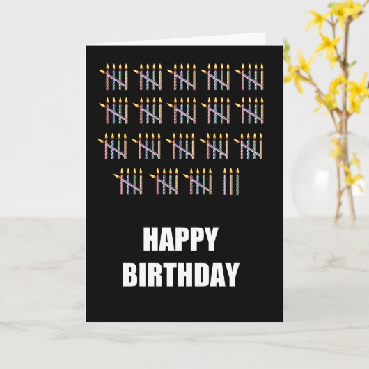 93e verjaardag met kaarsen kaart (Gele Bloem)