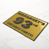 93e verjaardag van de partij van Birthday — Vette, Folie Uitnodiging (Gedraaid)