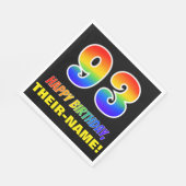 93e verjaardag: Vet, Vun, Eenvoudig, Regenboog 93 Servet (Hoek)