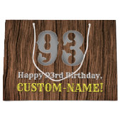 93e verjaardag: Westerne kijk op land, naam Groot Cadeauzakje (Voorkant)